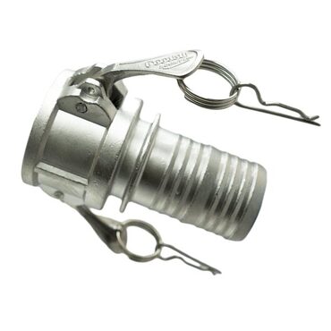 Coupler C&G BOOST type C, with hose shank for hose clamps in stainless steel with ergonomic handles